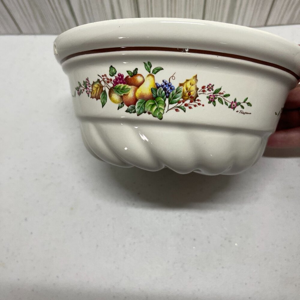 Vintage TeleFlora Ceramic Fruit Jello Mold